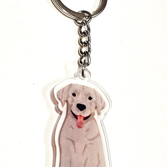 Labrador Retriever Dog Keychain Charm/Acrylic Pet Lover Purse Bag Gift Accessory - Picture 4 of 9